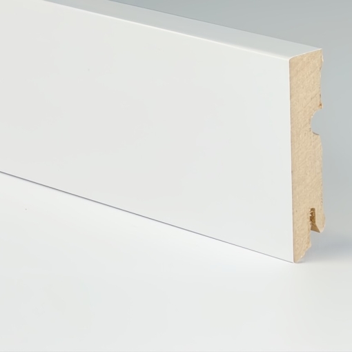 8cm magas MDF 632 white szegélyléc