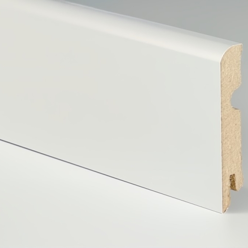 8cm magas MDF 606 white szegélyléc