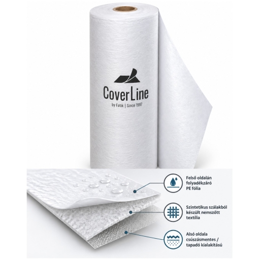 CoverLine Core 180 – öntapadó, folyadékzáró padlóvédő filc