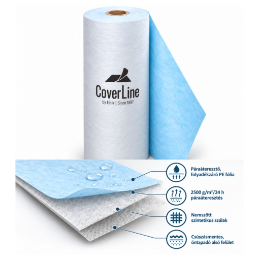 CoverLine Vent 2500 – Öntapadó, páraáteresztő padlóvédő filc